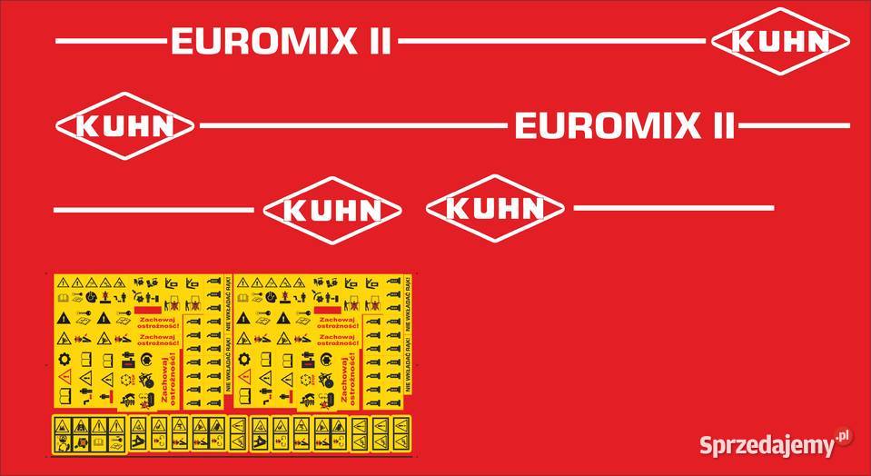 Naklejki Kuhn Euromix 2 mocne zamienniki Bydgoszcz