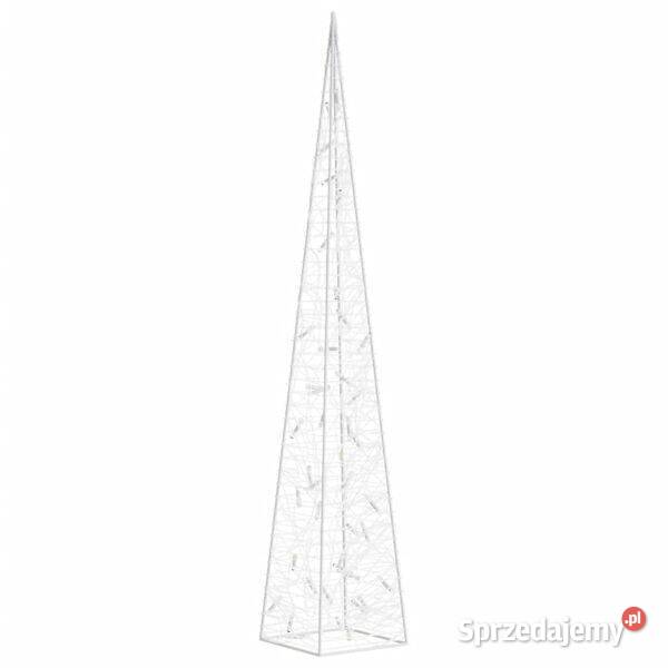 vidaXL Stożek dekoracyjny akrylowy zimne białe