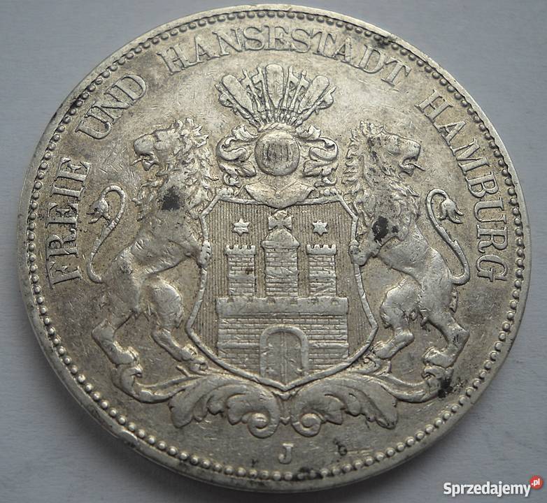 NIEMCY5 MAREK1903 rJSREBRO 900 HAMBURRG Numizmatyka mazowieckie sprzedam