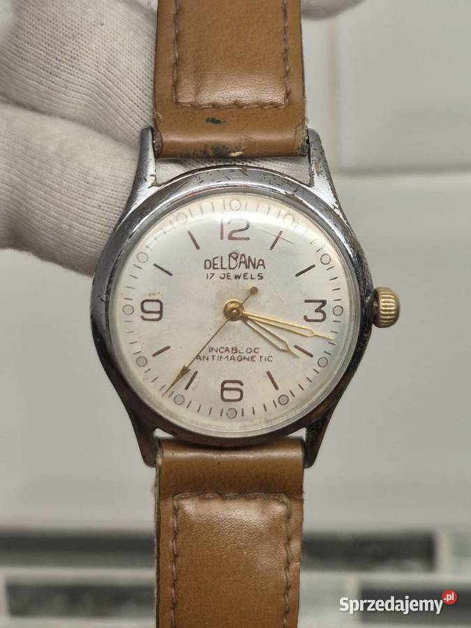 Zegarek vintage Delbana Swiss Chorzów