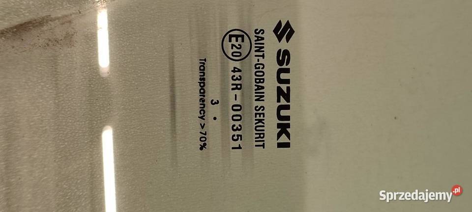 SUZUKI SX4 SCROSS SZYBA DRZWI PRAWY PRZÓD 2024 osobowe dolnośląskie