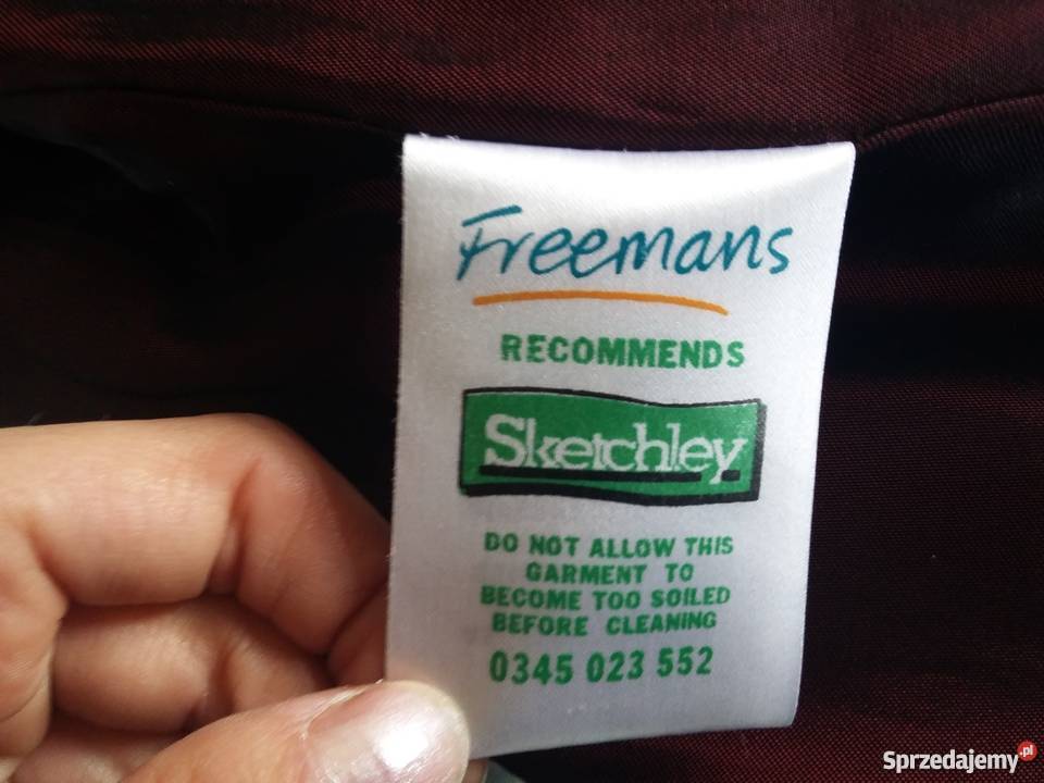 Skórzany płaszcz Freemans Bez wzoru Szczecin