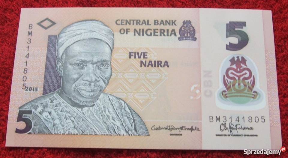 NIGERIA 5 NAIRA POLIMEROWY Kolekcjonerski Katowice