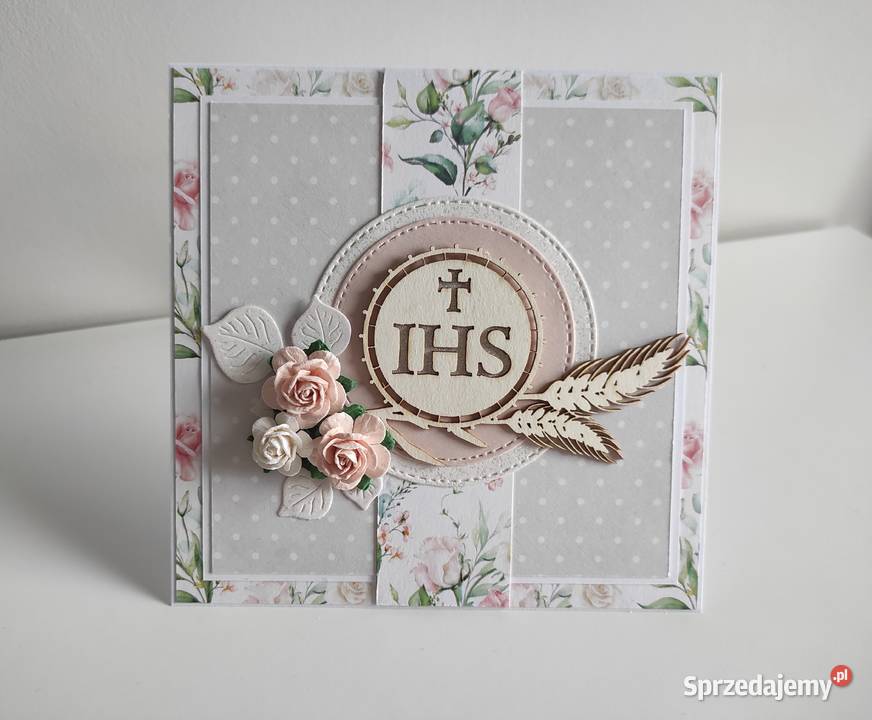 Kartka w pudełku ręcznie robiona na Komunię łódzkie Łódź sprzedam