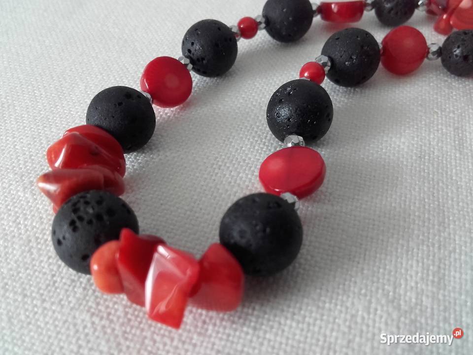 Naszyjnik koral lawa Warszawa