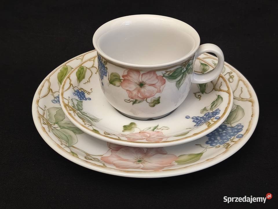 Zestaw kawowy trio Seltmann Weiden Porcelana i szkło lubelskie Chełm sprzedam