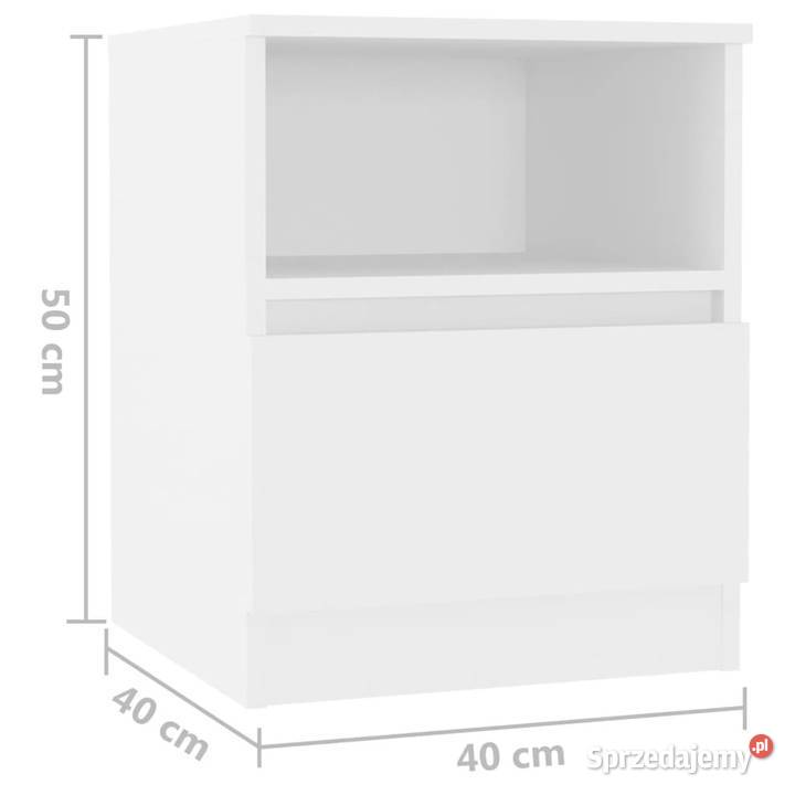 Szafki nocne 2 białe 40x40x50 materiał Warszawa