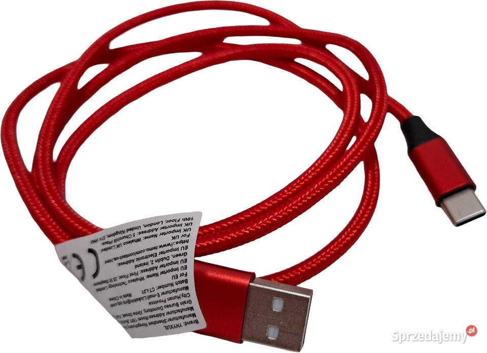 Kabel USB USBC 100 Yhyxuil czerwony Elektro śląskie sprzedam