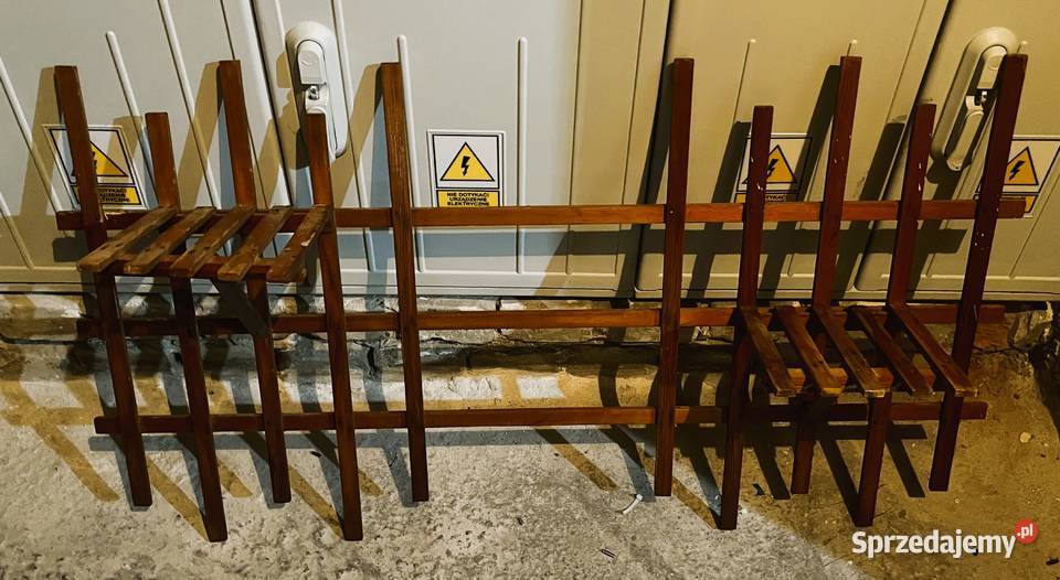 Kwietnik ścienny drewniany ozdobny vintage