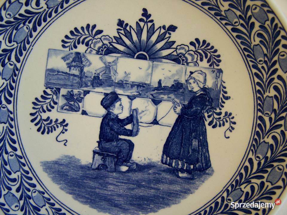 Talerz do powieszenia Petrus Regout fantazja Porcelana i szkło zachodniopomorskie Koszalin