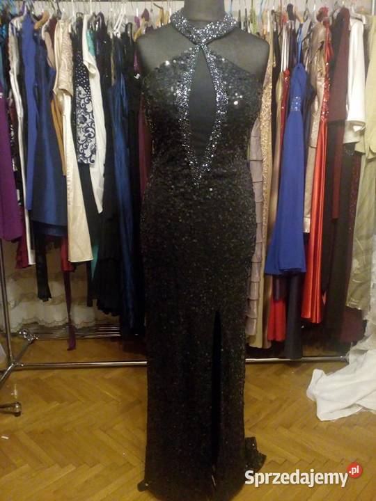 Sprzedam czarną cekinową sukienkę rozmiar 3840 Białystok