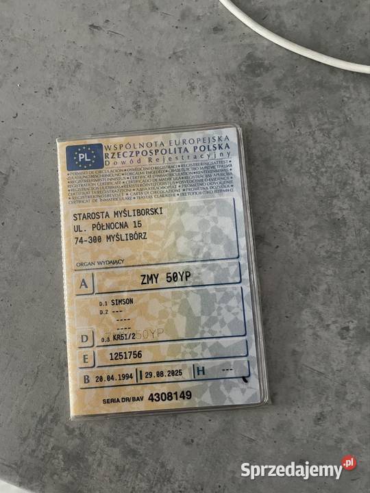 Simson schwalbe kr512 zachodniopomorskie Dębno