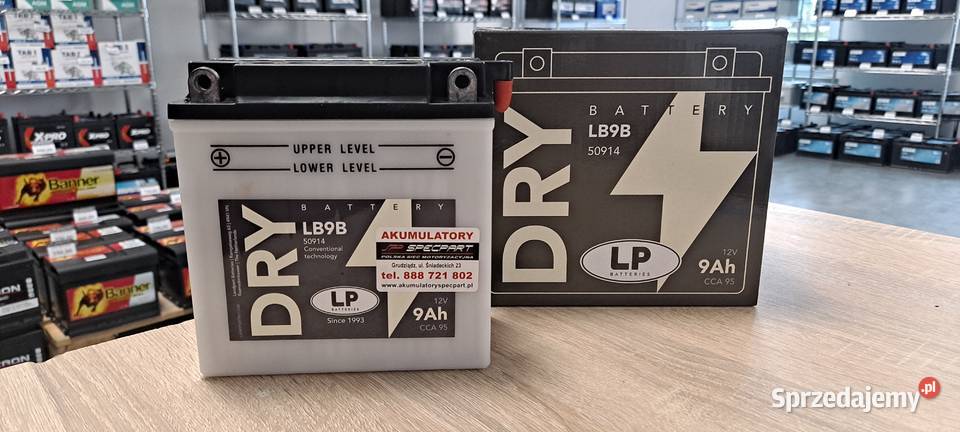 Akumulator moto Landport YB9B MA 12V 9Ah 80A warmińsko-mazurskie Iława