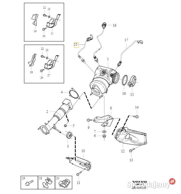 VOLVO V40 S60 V60 XC60 sonda lambda tyl tylna Bielany Wrocławskie
