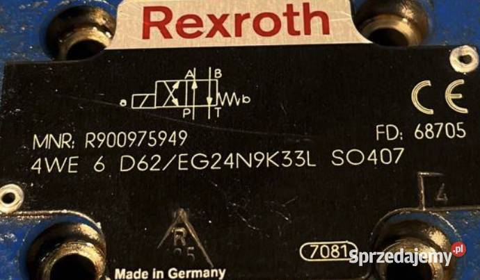 Rexroth 4WE 6 D62EG24N9K33L SO407 R900975949 wielkopolskie Poznań