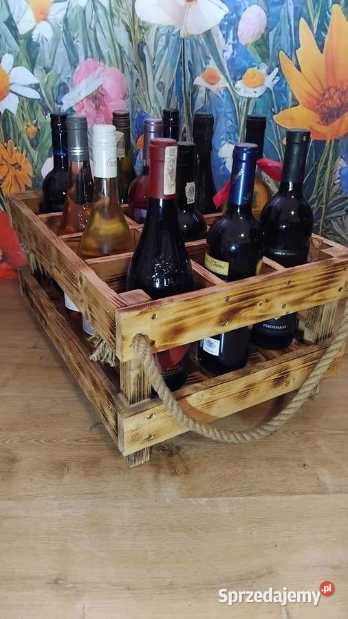 Skrzynka na winodekoracyjna rustykalna ręcznie sprzedam