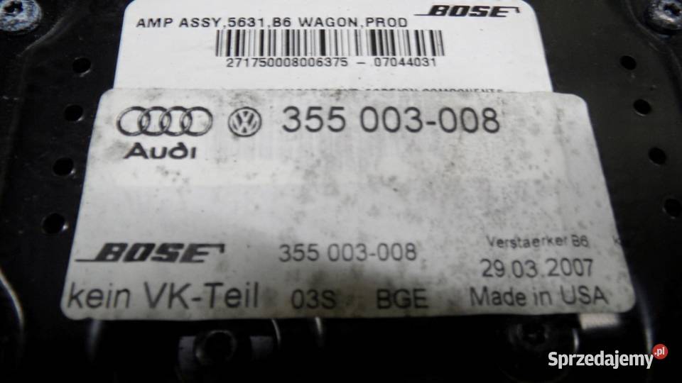 AUDI A4 B7 III 07r wzmacniacz radia 355003008 sprzedam