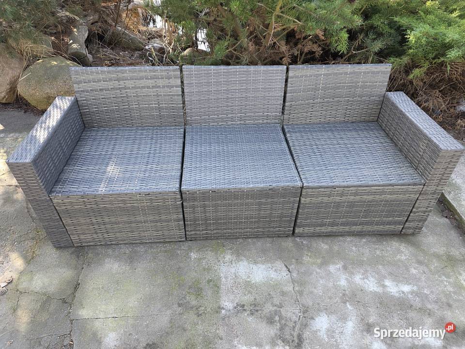 Sofa ogrodowa z poduszkami 3osobowa odcienie