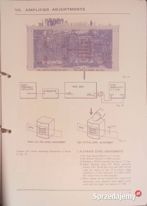 Instrukcja serwisowa magnetofonu AKAI GX210D kujawsko-pomorskie Gołębiewko