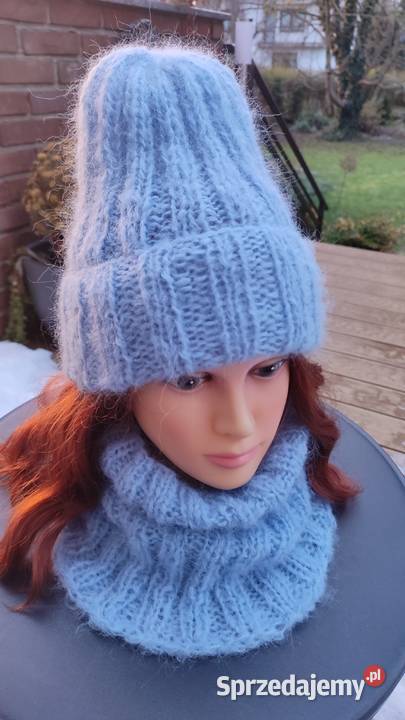 Komplet zimowy z delikatnej alpaki i merino Józefów