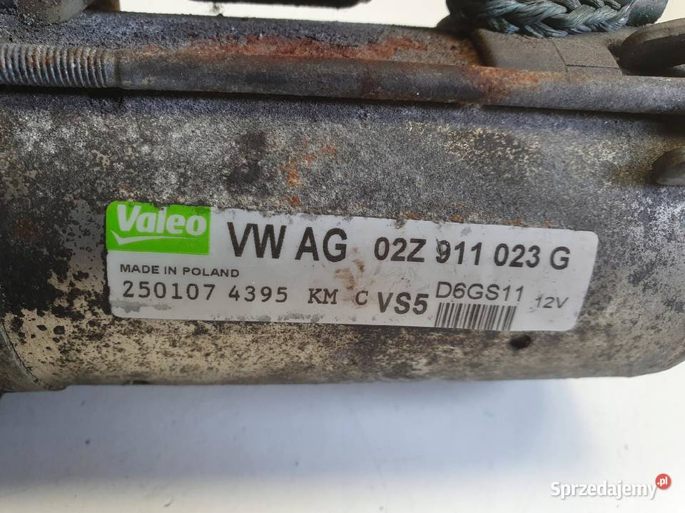 VW Golf V 14 FSI ROZRUSZNIK 02Z911023G valeo Układ elektryczny silnika Janów sprzedam