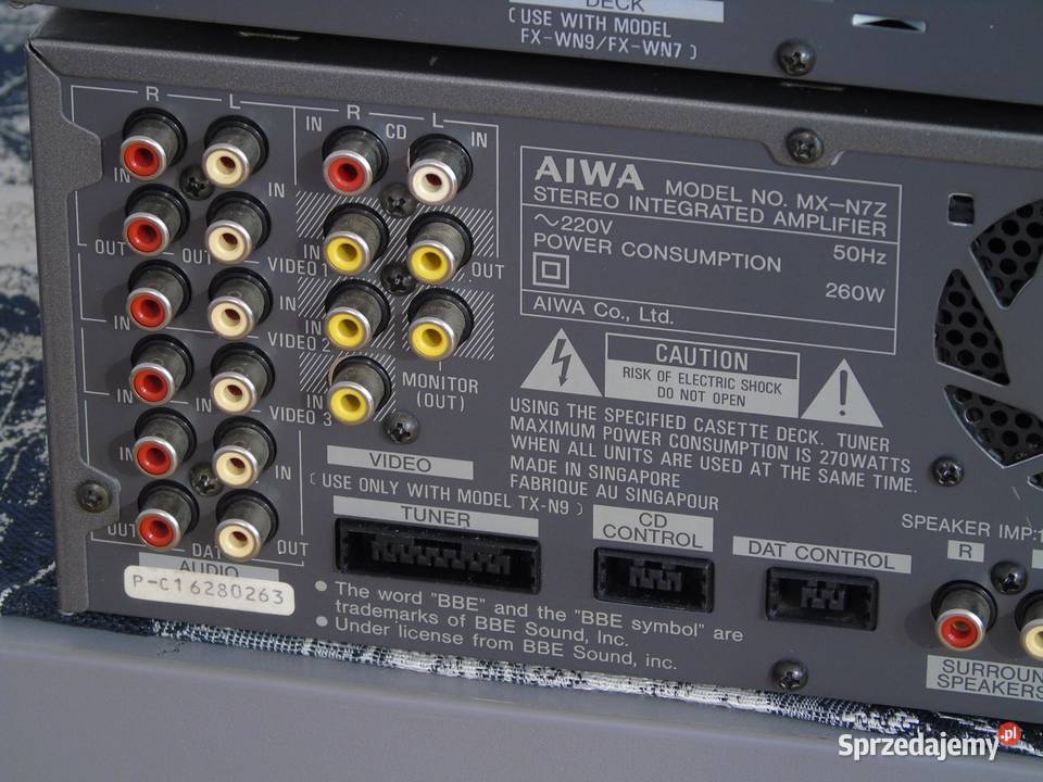 Amplituner z korektorem Aiwa MXN7 TXN9 mocny i Jasło