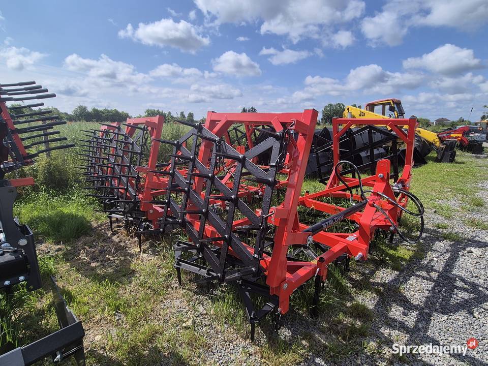 Brona zębowa JARMET 5m hydrauliczna ząb 20 równa nieuszkodzony Brony Barchaczów
