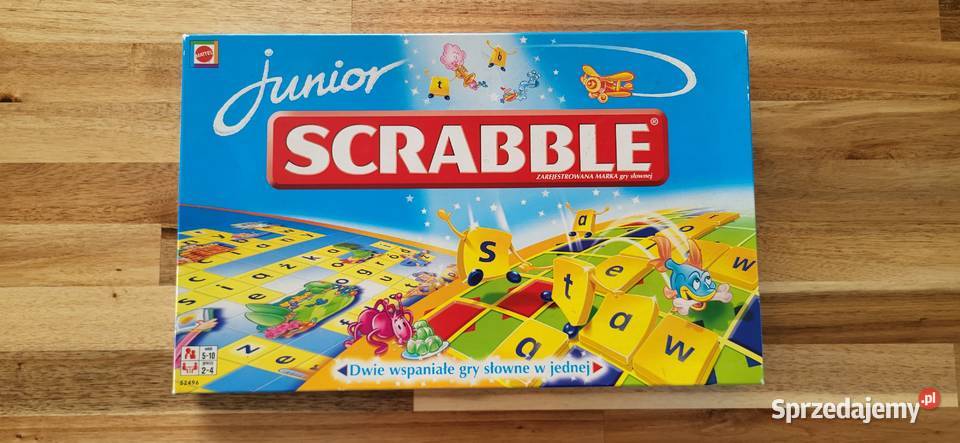 Scrabble Junior dwie gry słowne w jednej stan Samodzielna gra