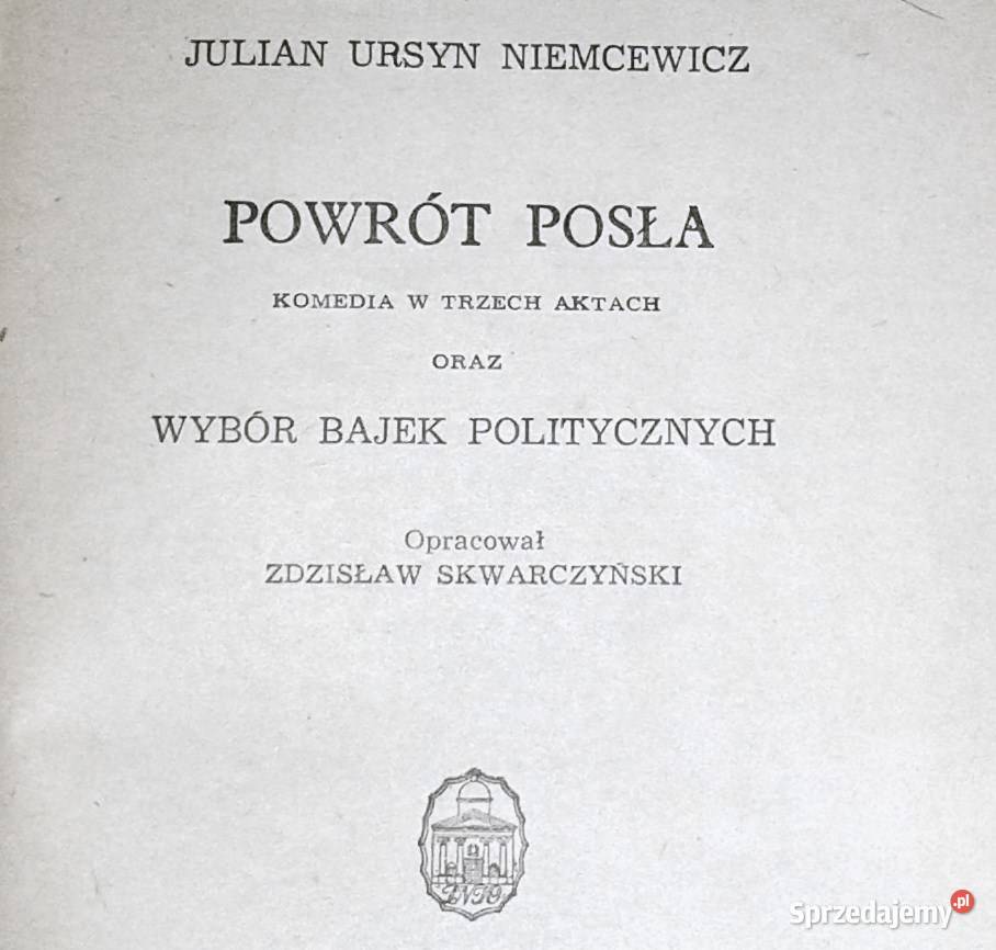 Powrót posła Julian Ursyn Niemcewicz miękka Chełm