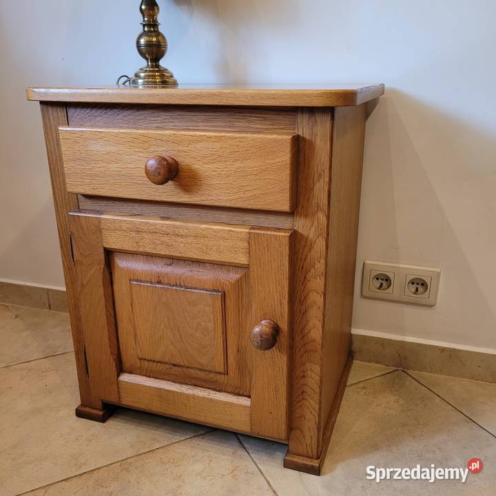 Szafka nocna komoda dębowa 58cm Białogard