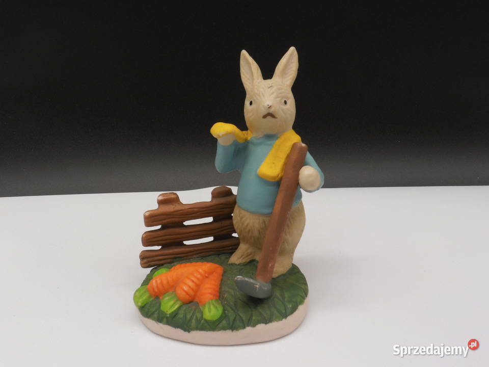 Figurka Królik Ogrodnik Styl Beatrix Potter Porcelana i szkło Raszków
