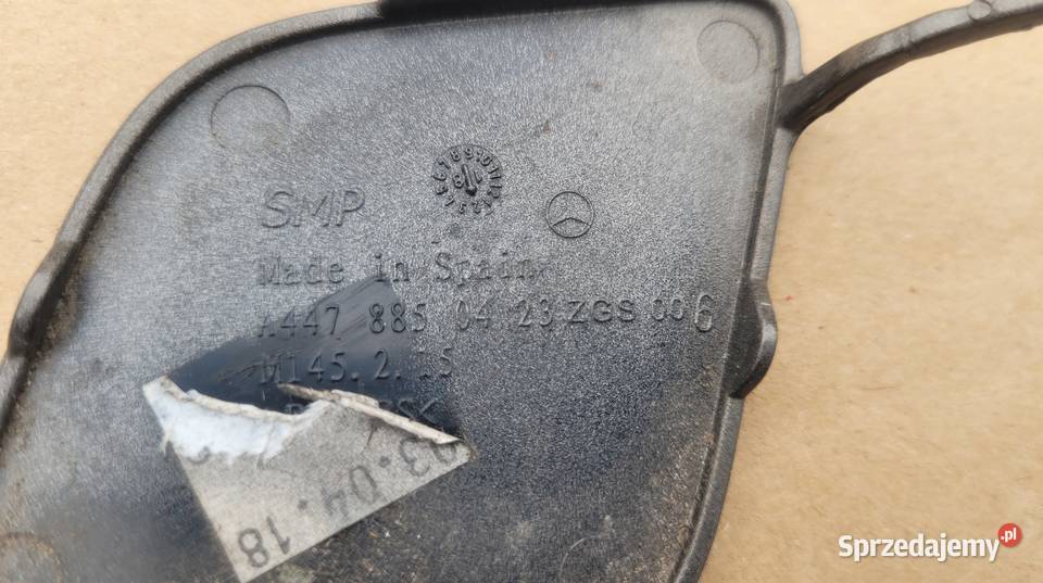 MERCEDES VITO W447 ZAŚLEPKA HAKA ZDERZAKA PRZÓD osobowe Ruda Śląska sprzedam