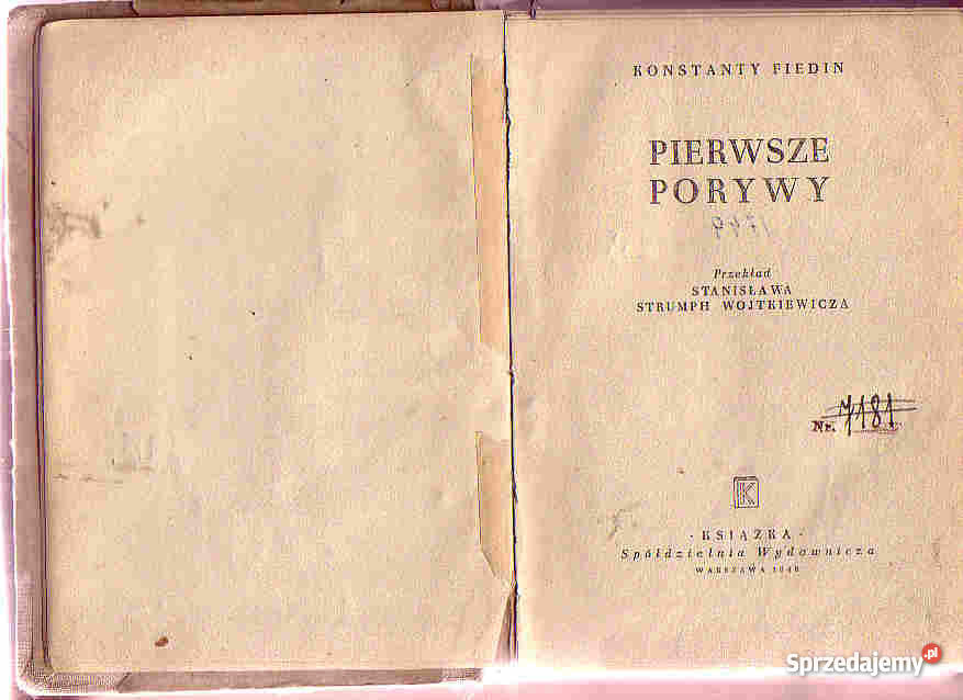 4196 PIERWSZE PORYWY KONSTANTY FIEDIN literatura piękna - proza zagraniczna Proza i poezja Czyrna
