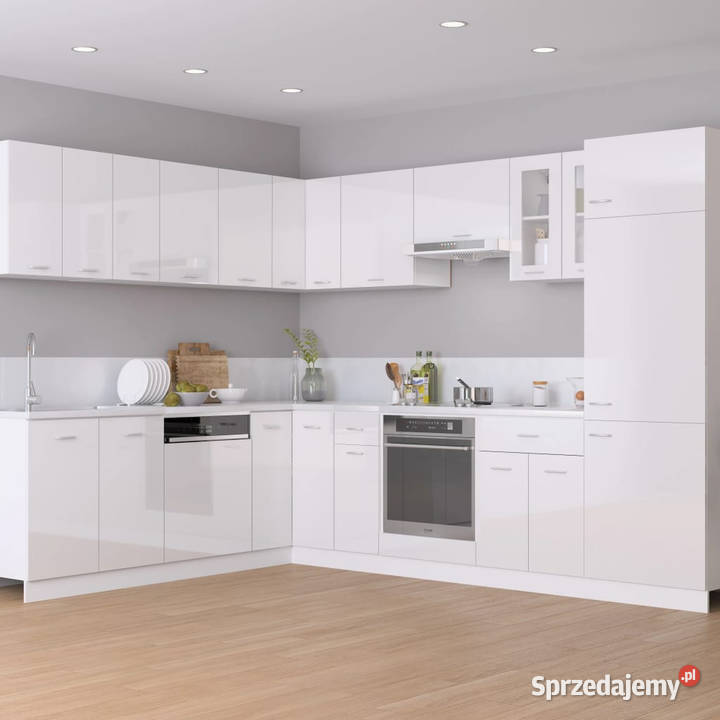 Szafka na lodówkę wysoki połysk biała 60x57x207 Meble Warszawa