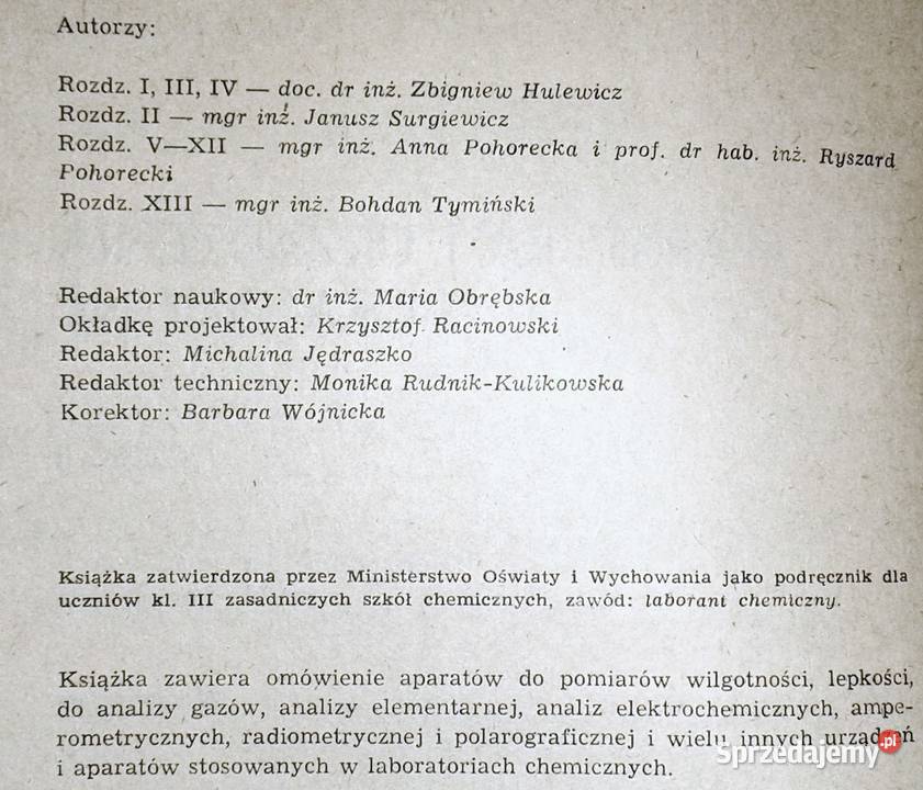 Aparatura i urządzenia laboratoryjne cz 2 Praca Chełm