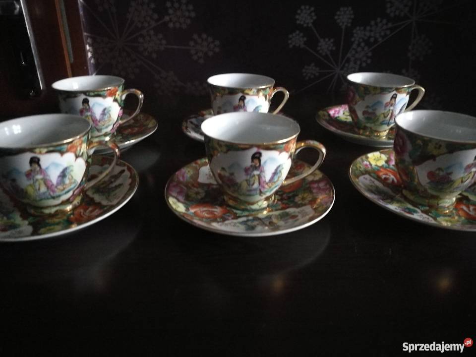 Serwis 6 osobowy Porcelana chińska zdobiona Łódź sprzedam