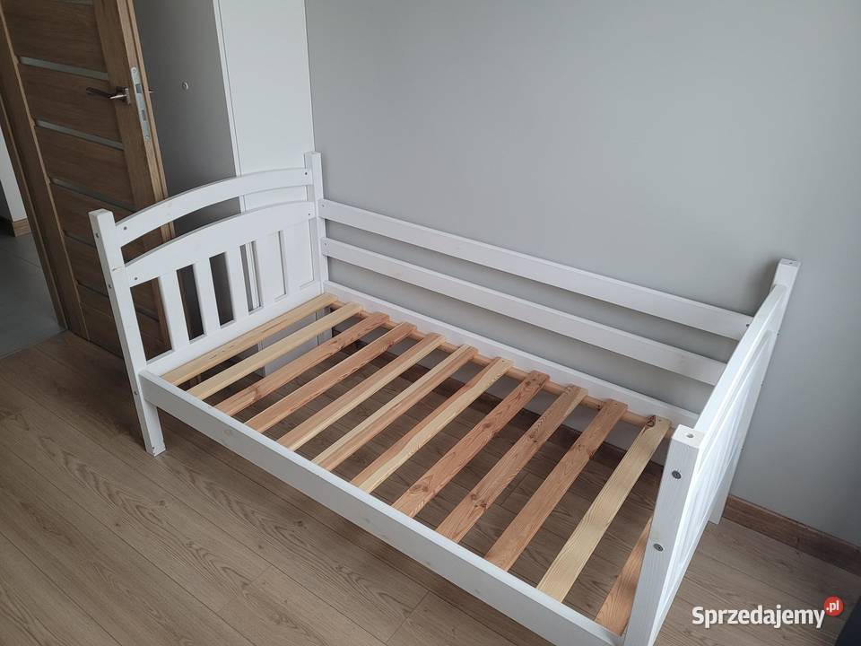 Łożko drewniane 160 x 80 białe łóżeczko Łóżka Warszawa