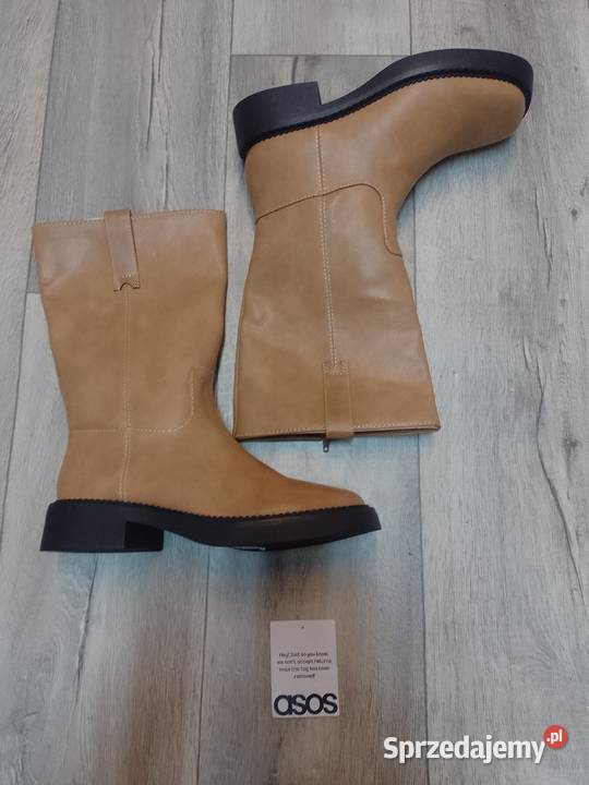 41 ASOS Design Brązowe kozaki z Londynu na skóra ekologiczna Kraków