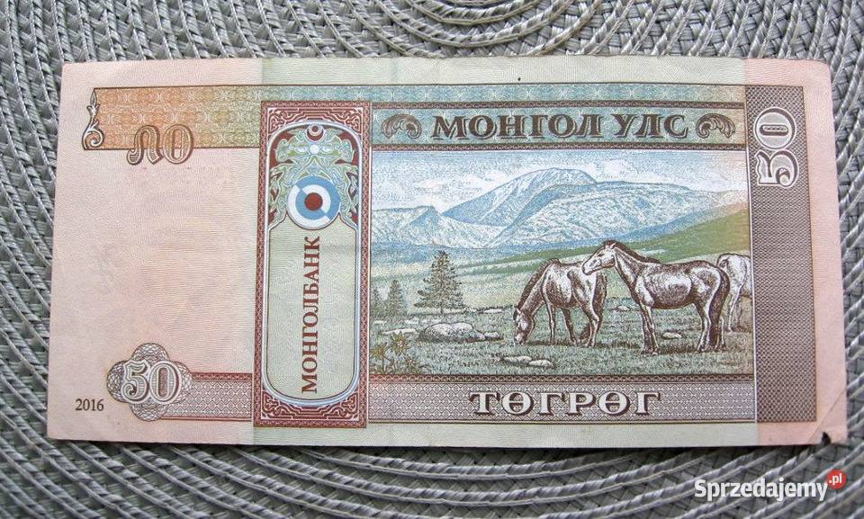 Mongolia 50 Tugrik 2016r Kalisz