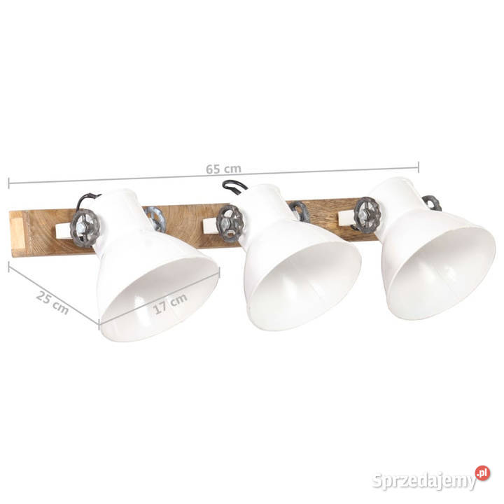 Industrialna lampa ścienna biała 65x25 E27 mazowieckie Warszawa