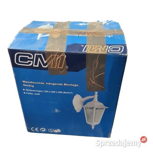 Kinkiet ogrodowy ścienny biały Częstochowa