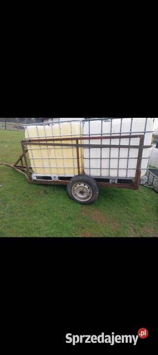 Zbiornik na wode 2000l przyczepa 2x1000l mauzer Nowy Sącz