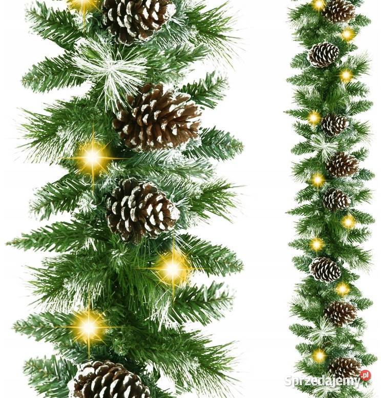GIRLANDA ŚWIĄTECZNA SZTUCZNA 28M LAMPKI 50 LED