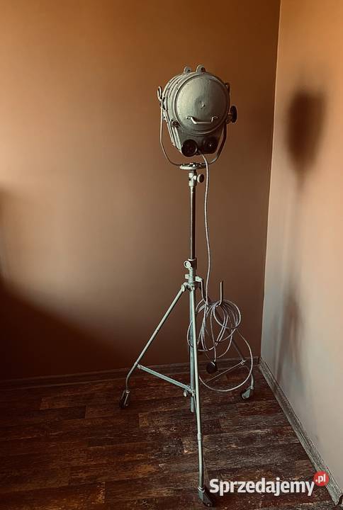 Zabytkowa lampa filmowa PRL Vintage loft wielkopolskie Poznań
