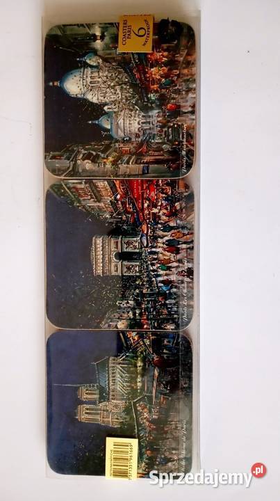 Podkładki pod szklanki z Paryża Warszawa