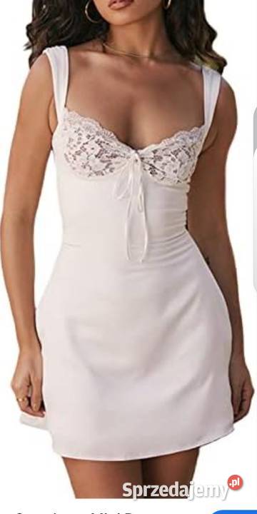 nowa biała sukienka mini na ramiączkach rozmiar świętokrzyskie Sandomierz