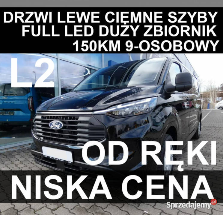 Ford Transit Custom Drzwi Lewe Full Led Ciemne