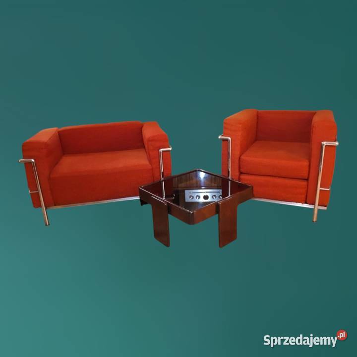 Fotel Cassina Le Corbusier LC3 LC2 vintage Kalisz