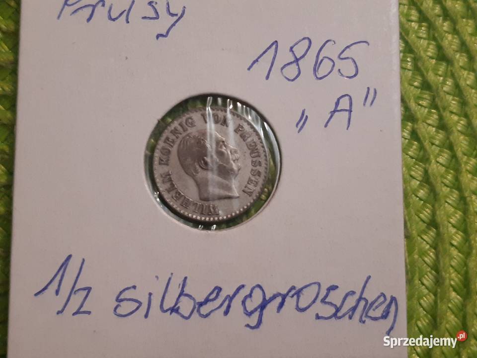 moneta srebrna Prus z 1865r