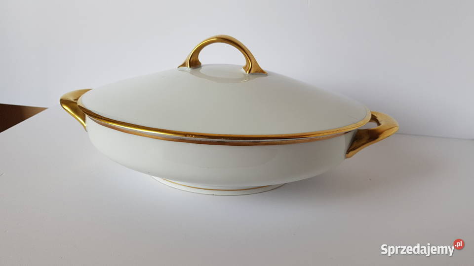 Porcelanowa mała waza OHME ze złoceniami stara Dąbrowa Górnicza